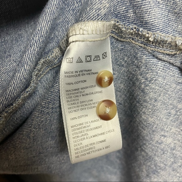 Urban Outfitter Acid Wash Light Denim Jean Button Front Hooded Large Jacket - Picture 10 of 17